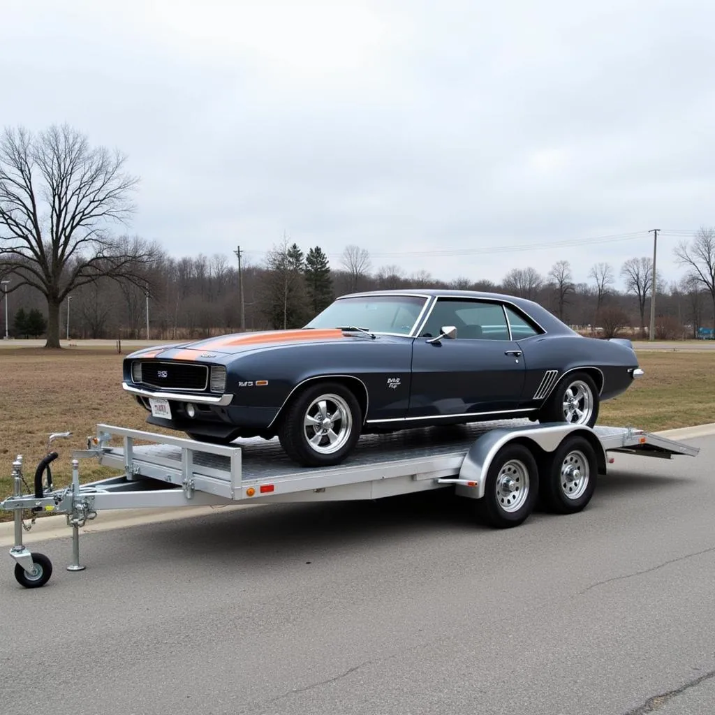 Aluminum Tilt Car Hauler in Action