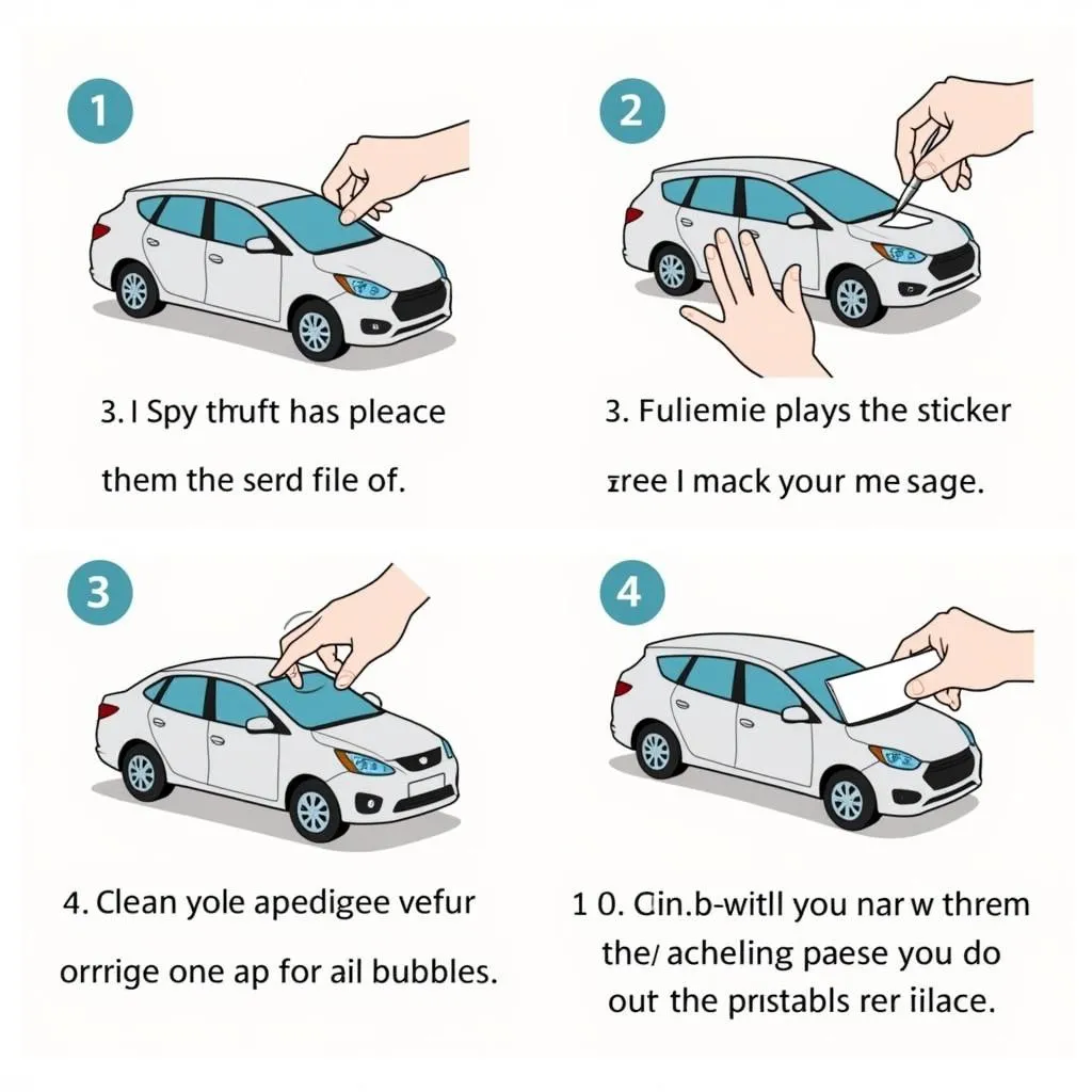 Steps to apply a car sticker correctly