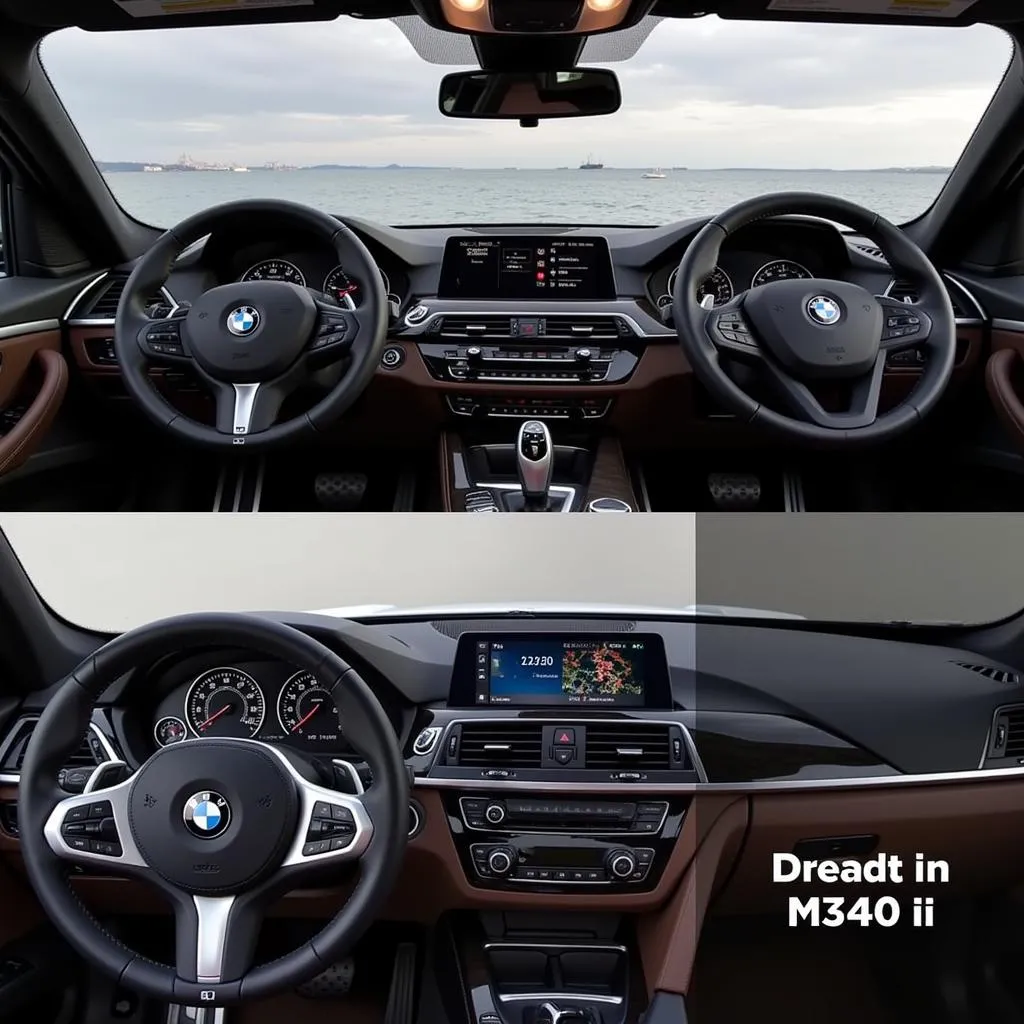 BMW 330i and M340i interior comparison