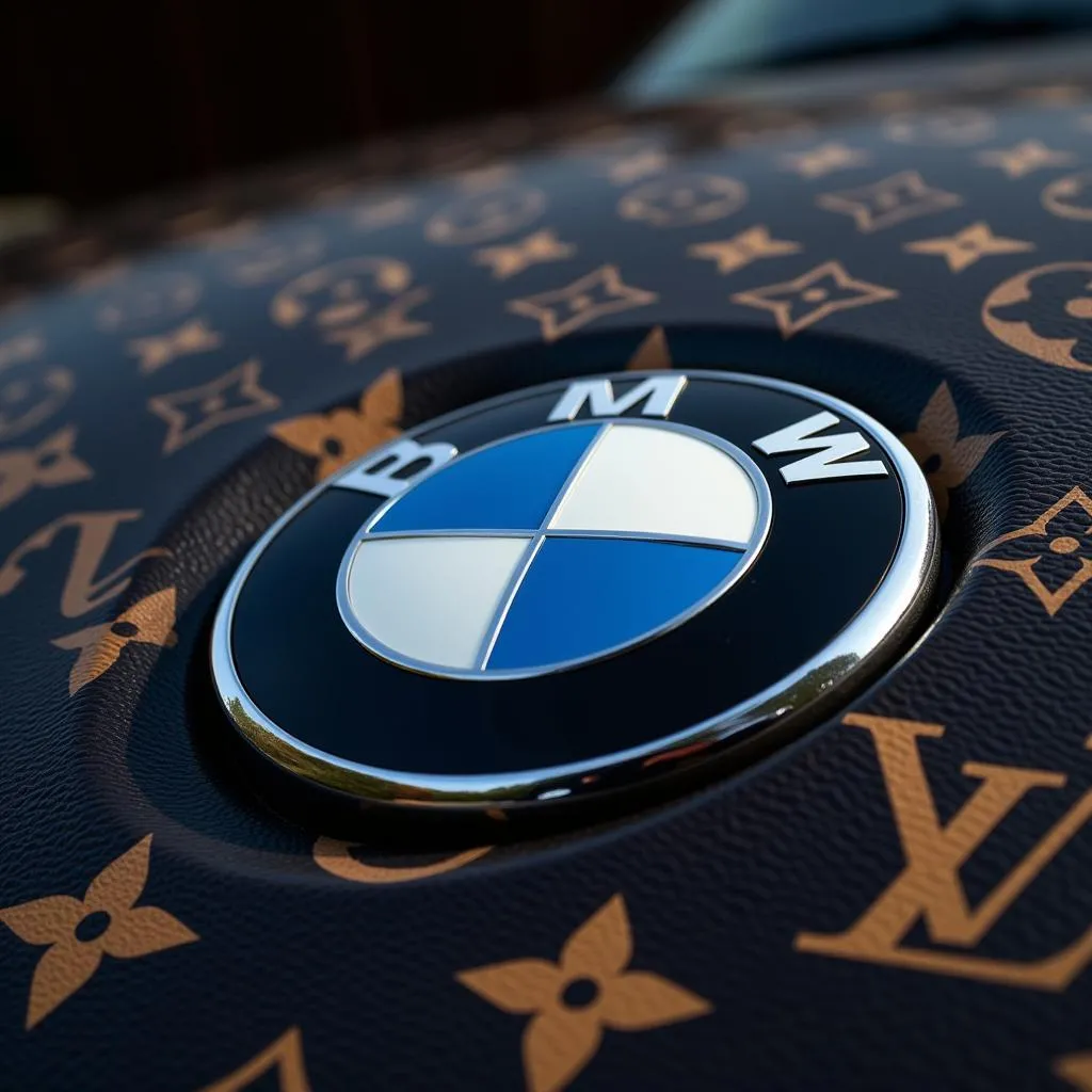 BMW and Louis Vuitton logos side-by-side