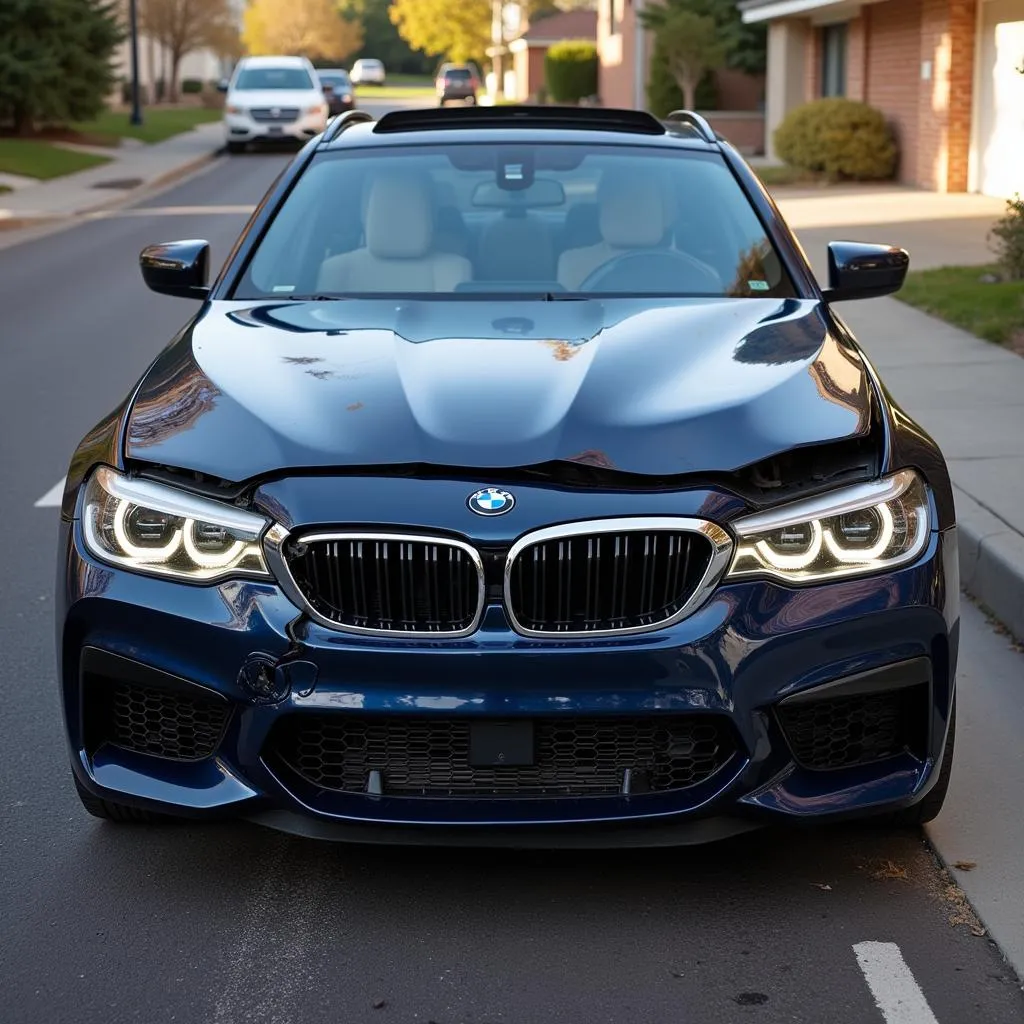 BMW Damaged in Accident