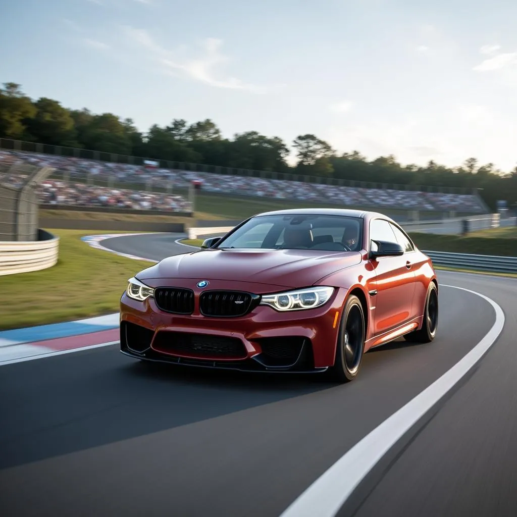 BMW M Car Performing on a Racetrack