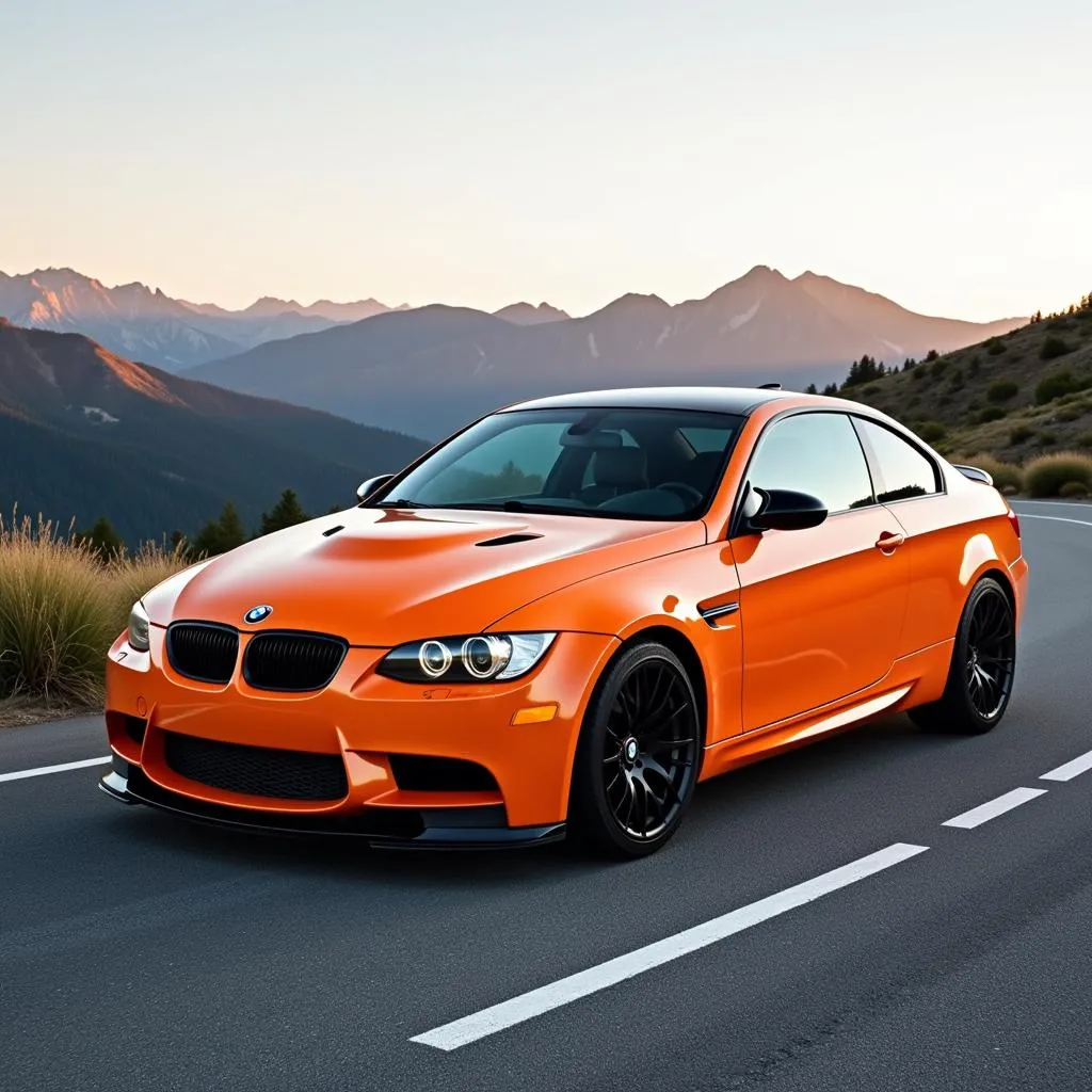 BMW M3 E92 in Orange