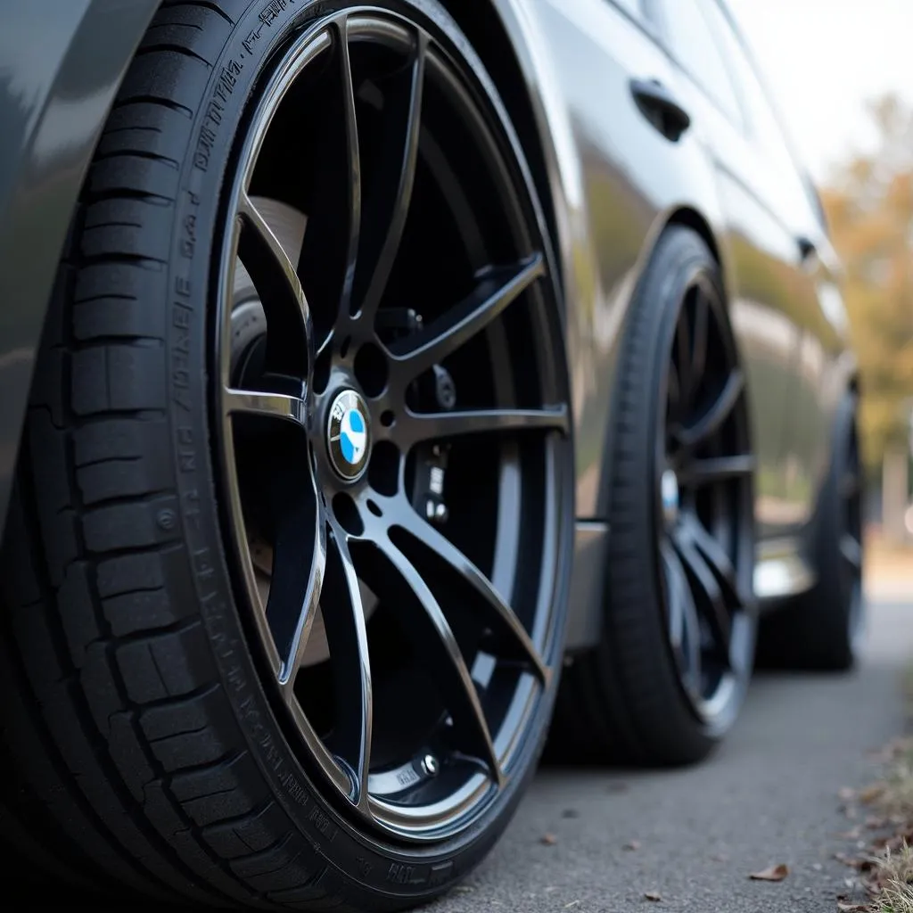 BMW M6 with custom wheels