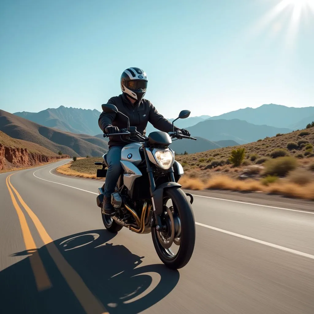 BMW Motorrad Motorcycle on Open Road