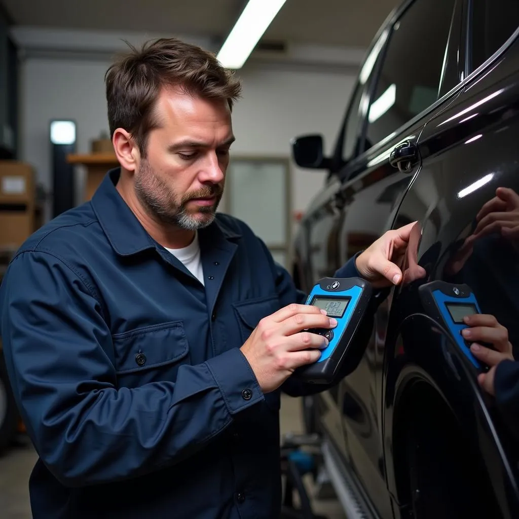 BMW Specialist Diagnosing a Vehicle