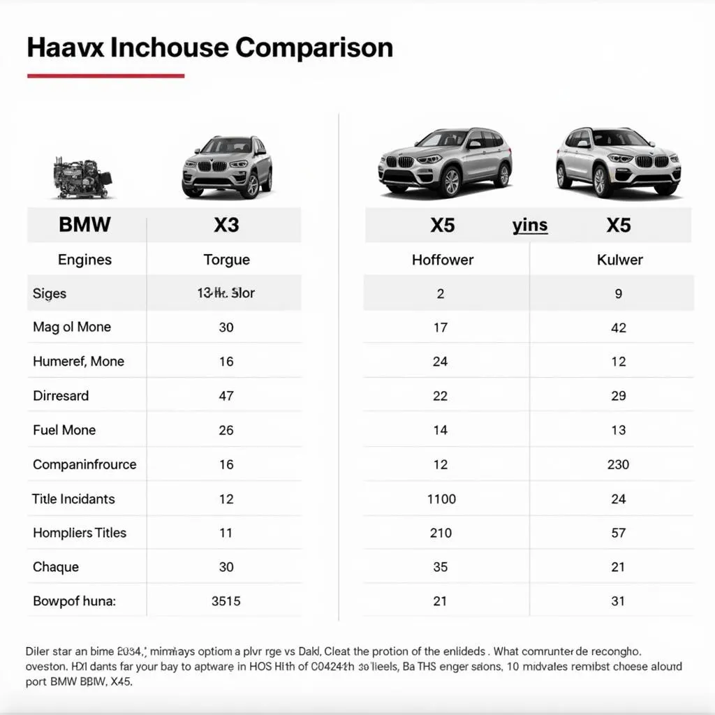 BMW X3 and X5 Engine Comparison