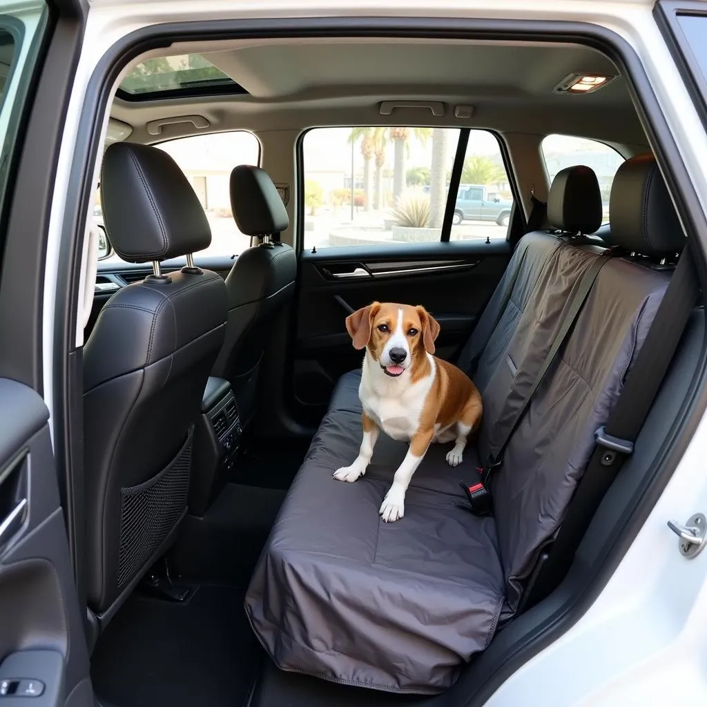 BMW X5 Backseat with Dog Seat Cover