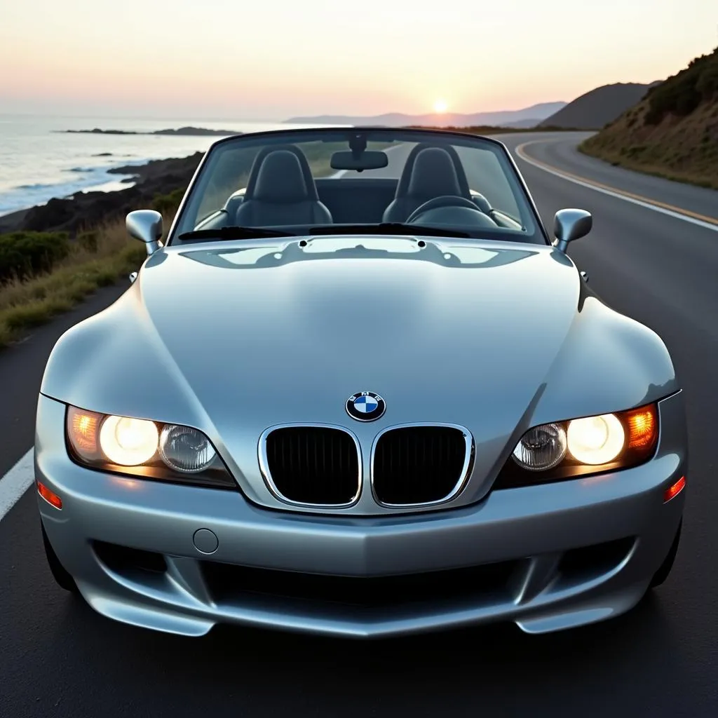 BMW Z3 roadster with its iconic emblem