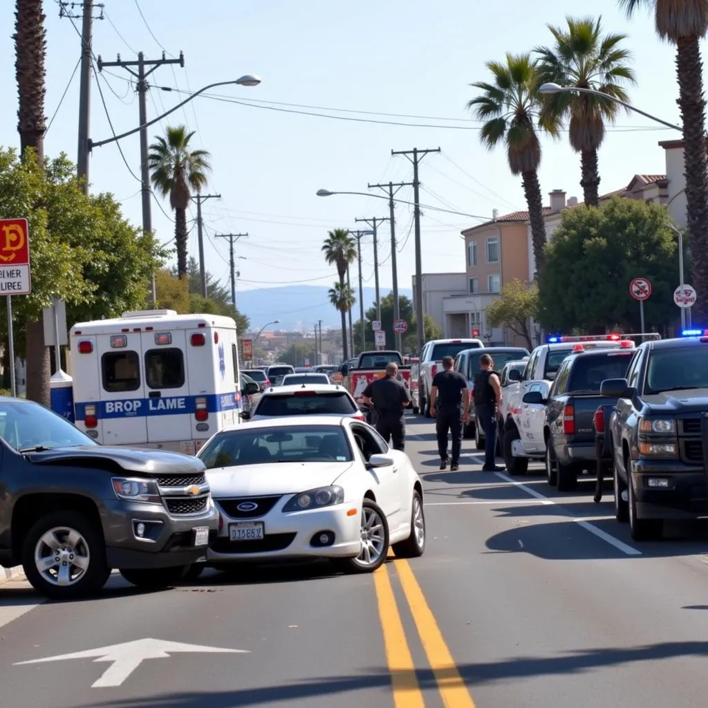 Car Accident Scene in Seal Beach