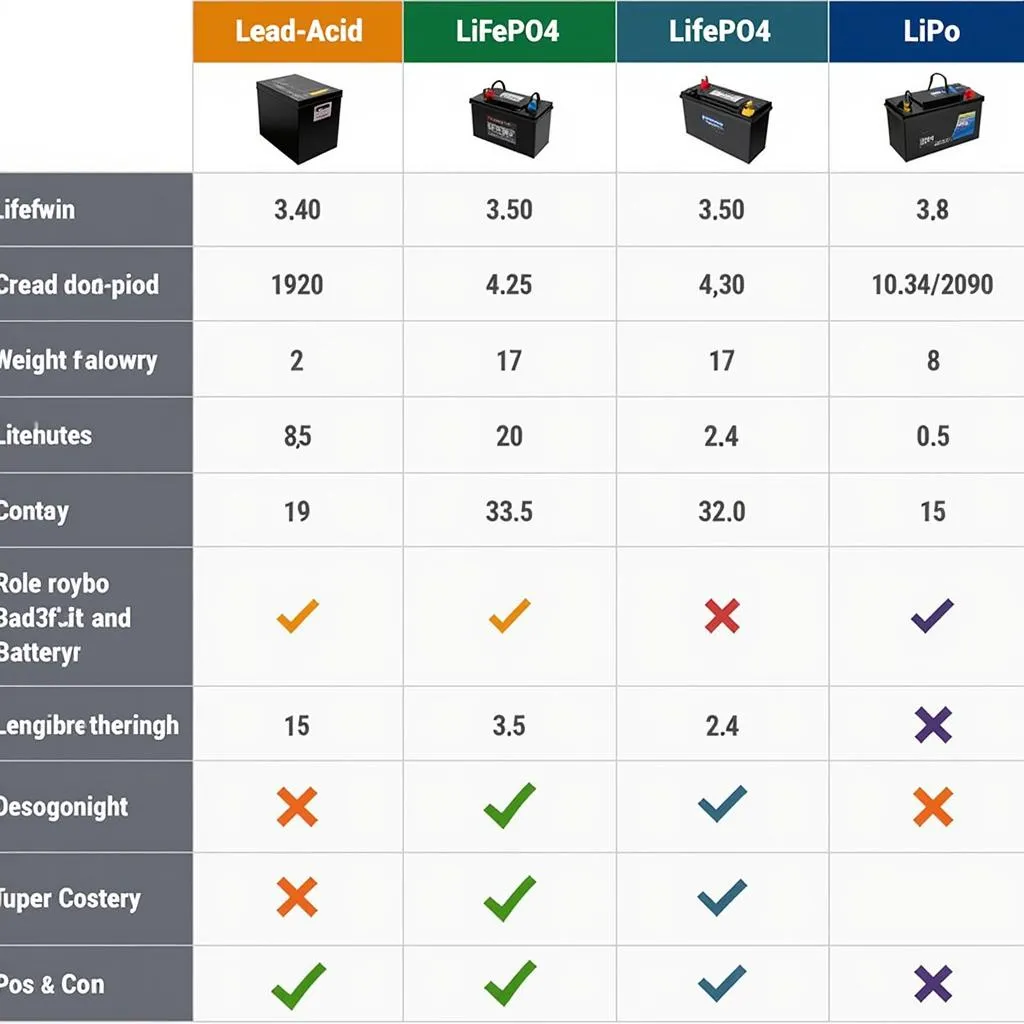 Car Audio Battery Types Comparison Chart