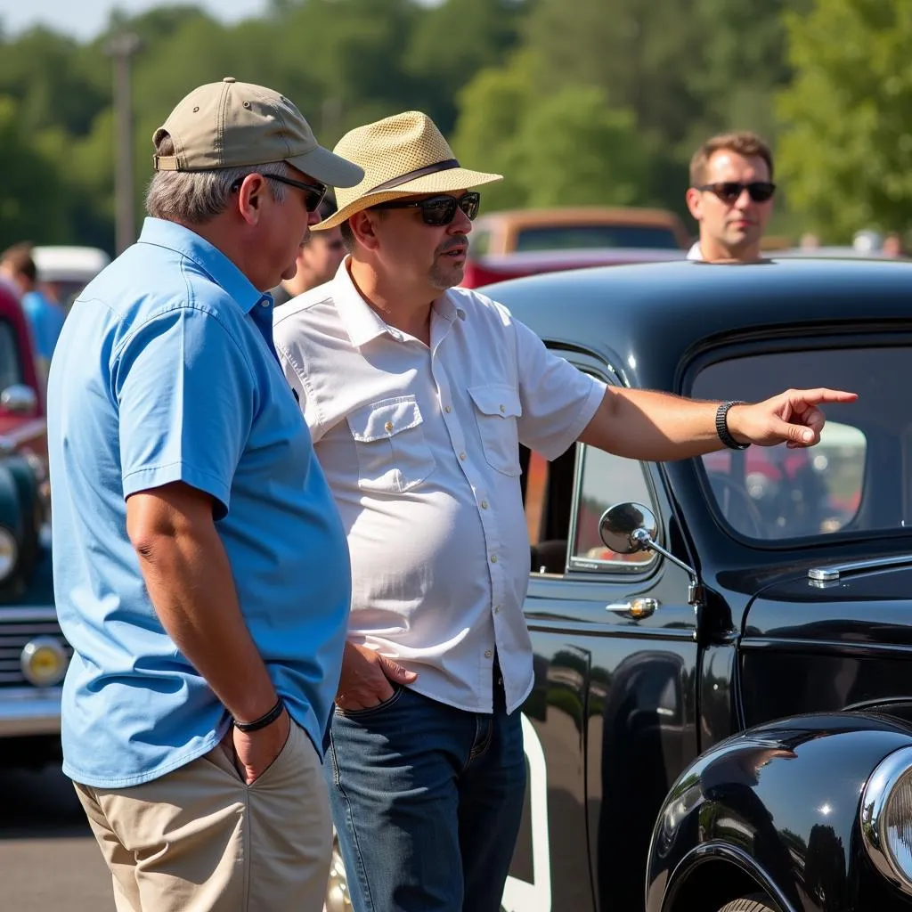 Car Enthusiasts Chatting at Dalton Car Show