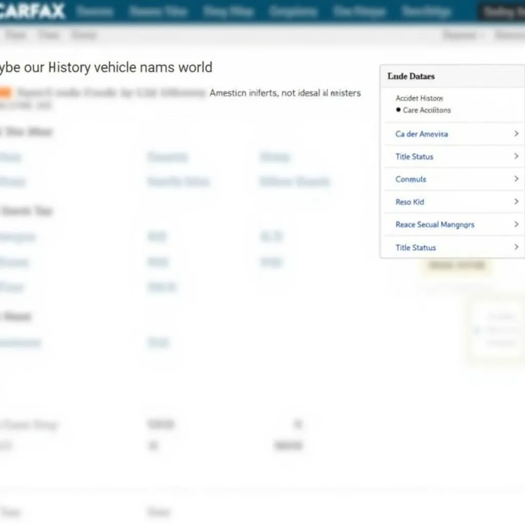 CarFax vehicle history report