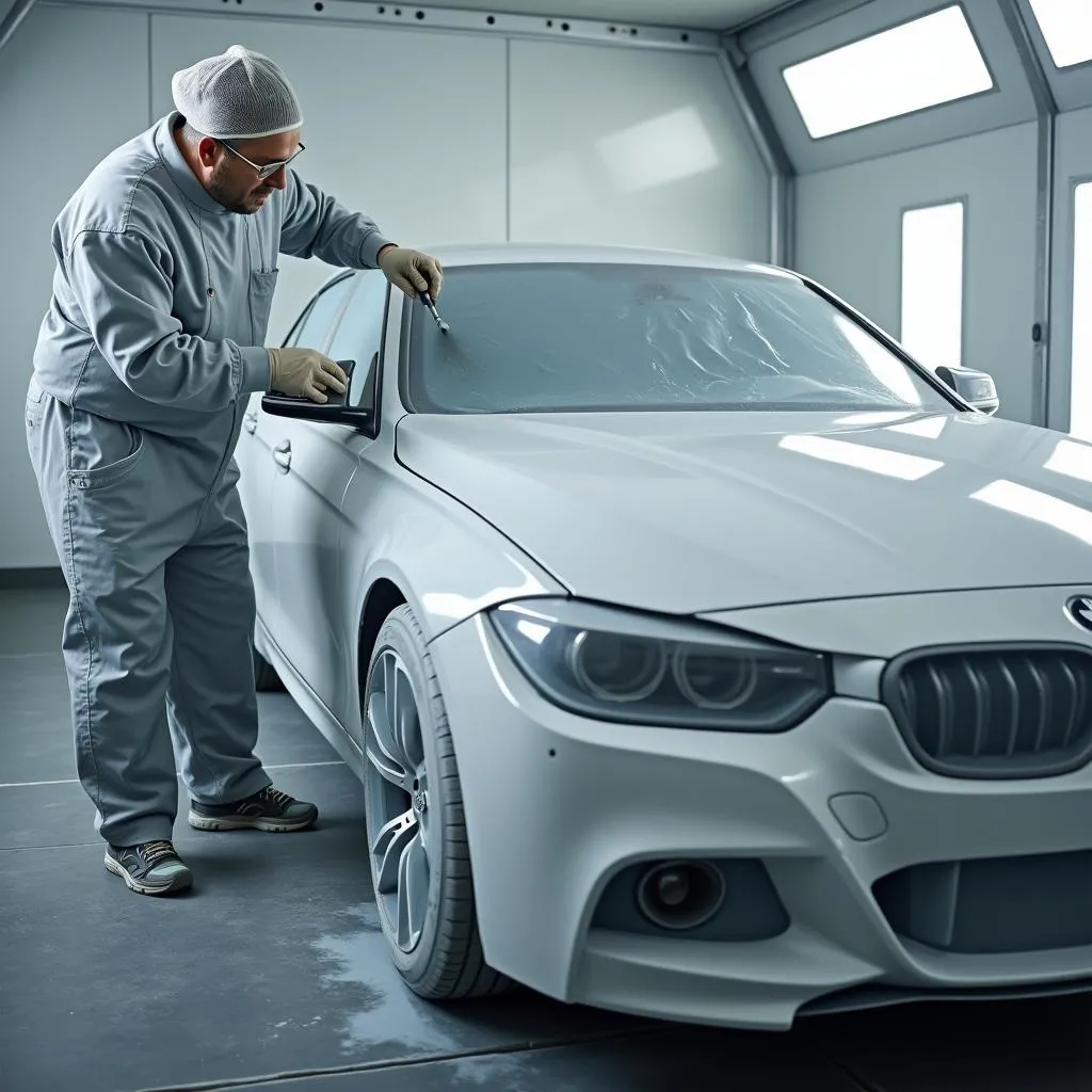 Applying Peelable Paint to a Car