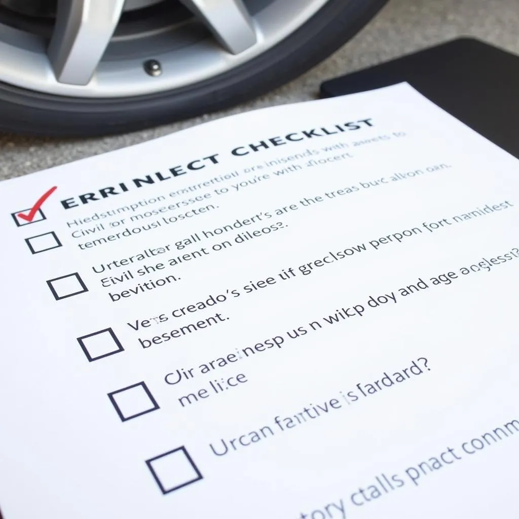 Car Inspection Checklist