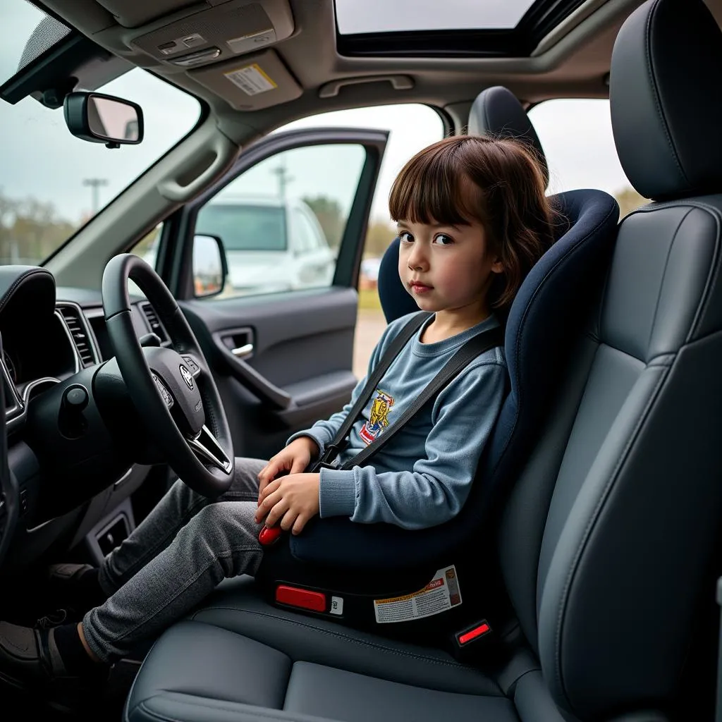 Car seat crash test in progress