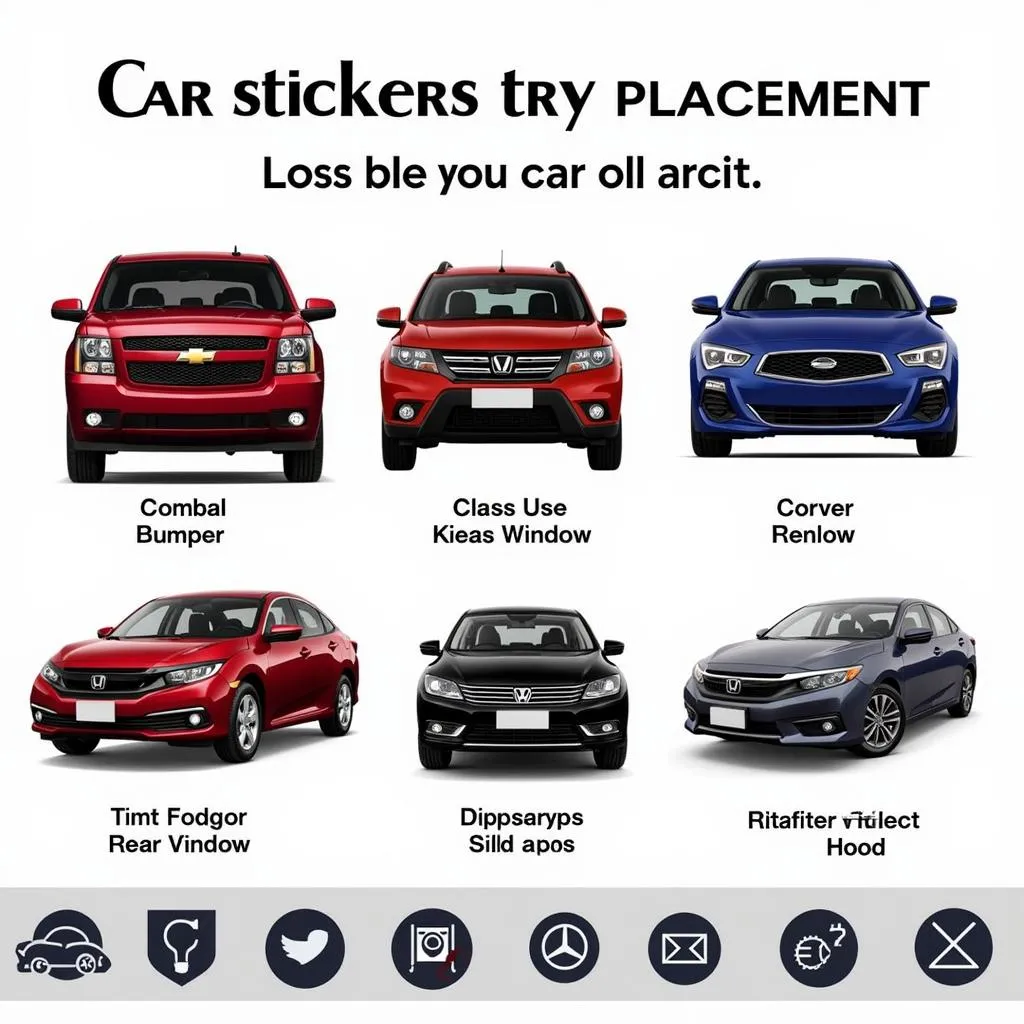 Car sticker placement examples