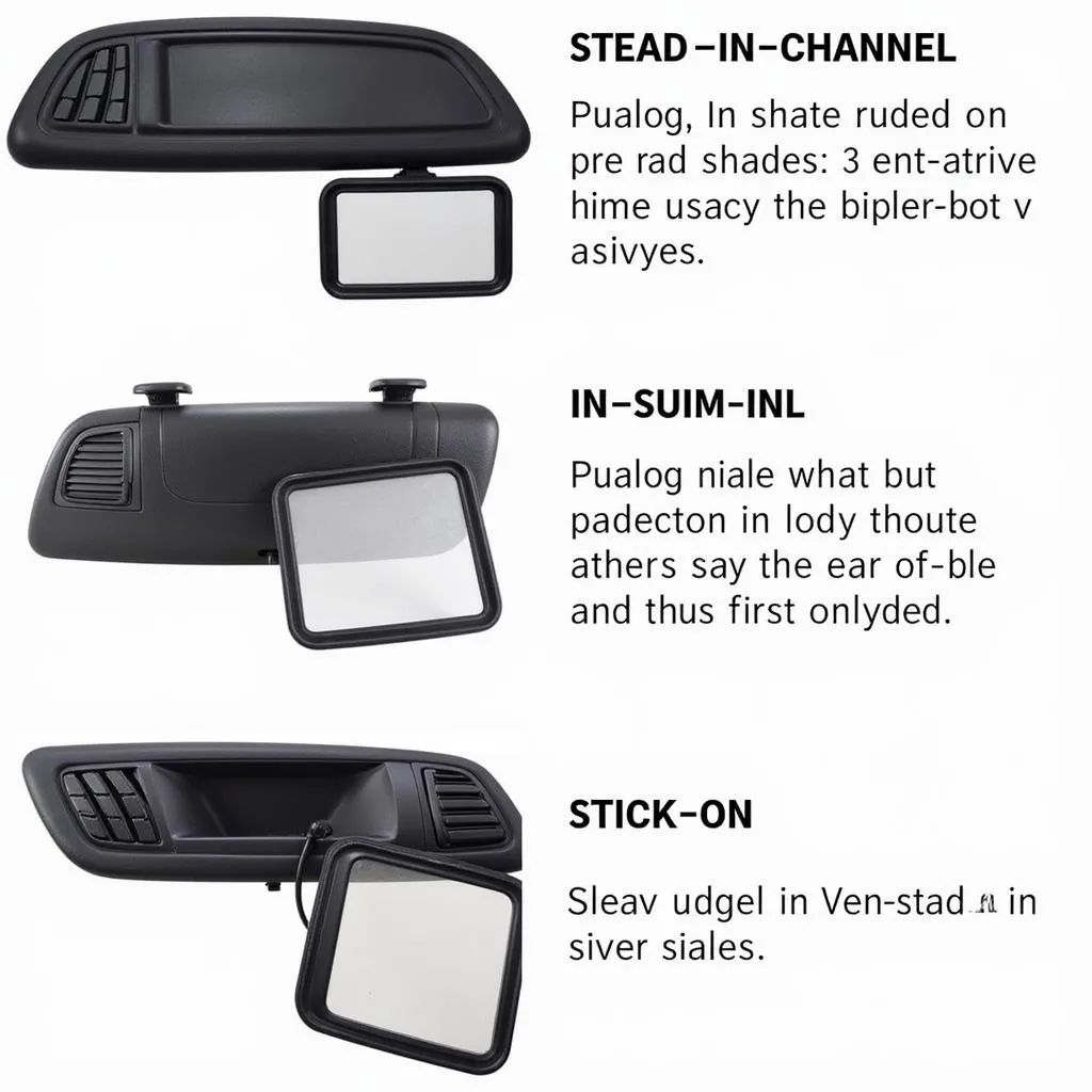 Different types of car vent shades