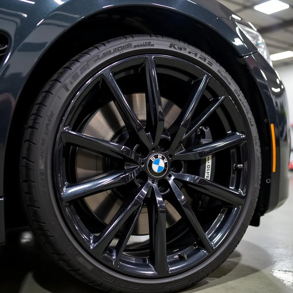 Close-Up of Clean BMW Style 32 Wheel