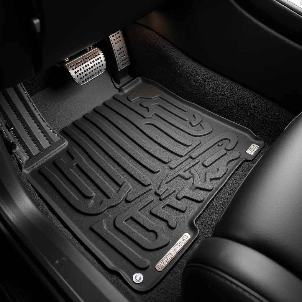 Close Up of WeatherTech BMW X5 Floor Mat