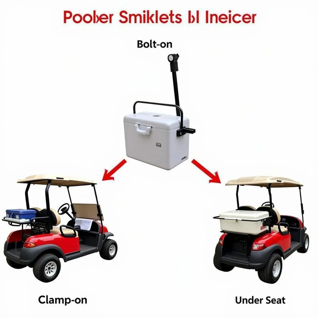 Different types of club car cooler brackets