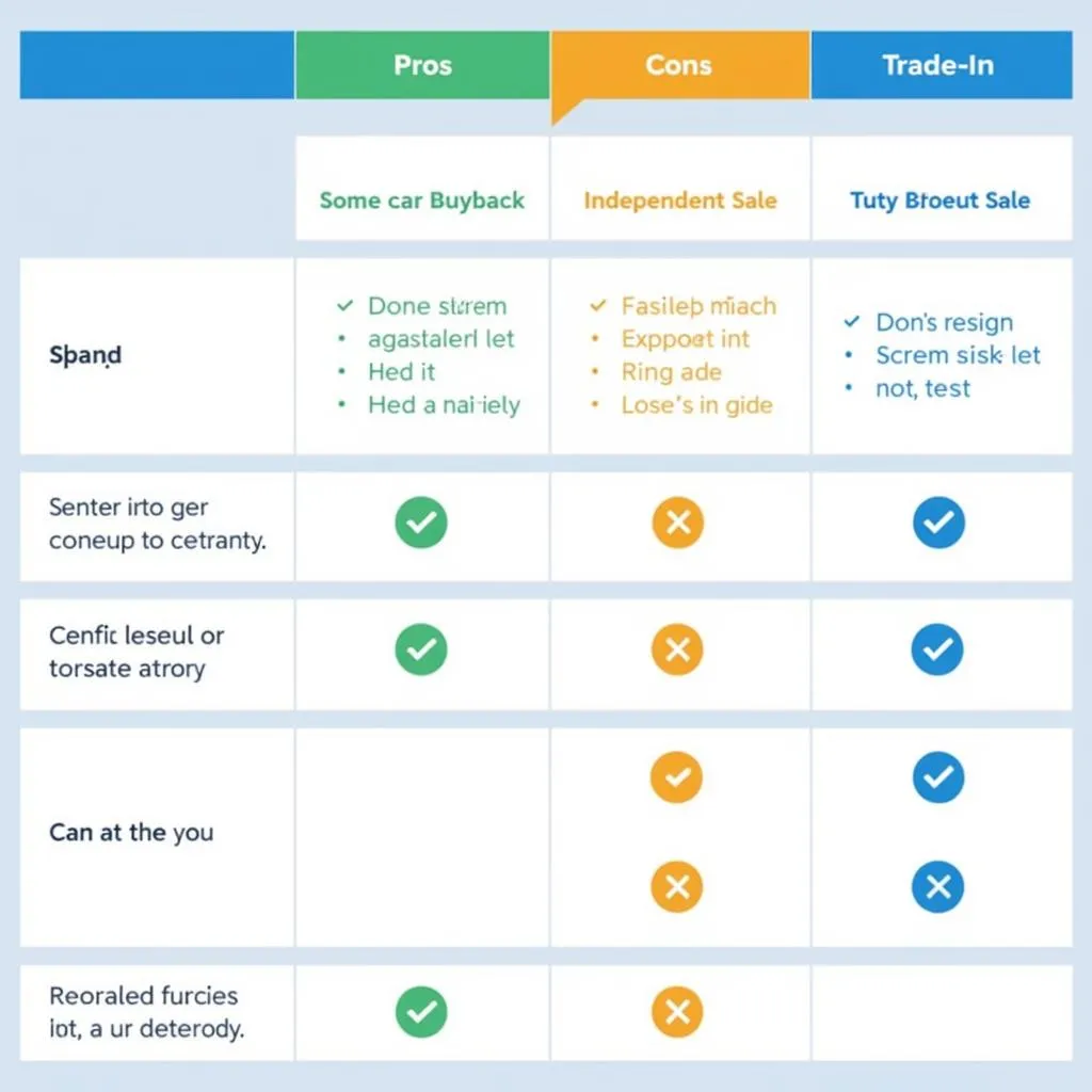 Comparing Car Sale Options: Buyback vs. Independent Sale vs. Trade-In