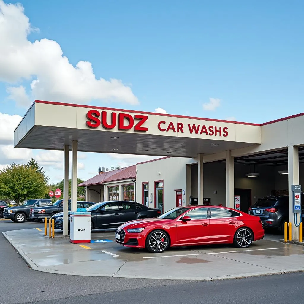 Convenient sudz car wash location