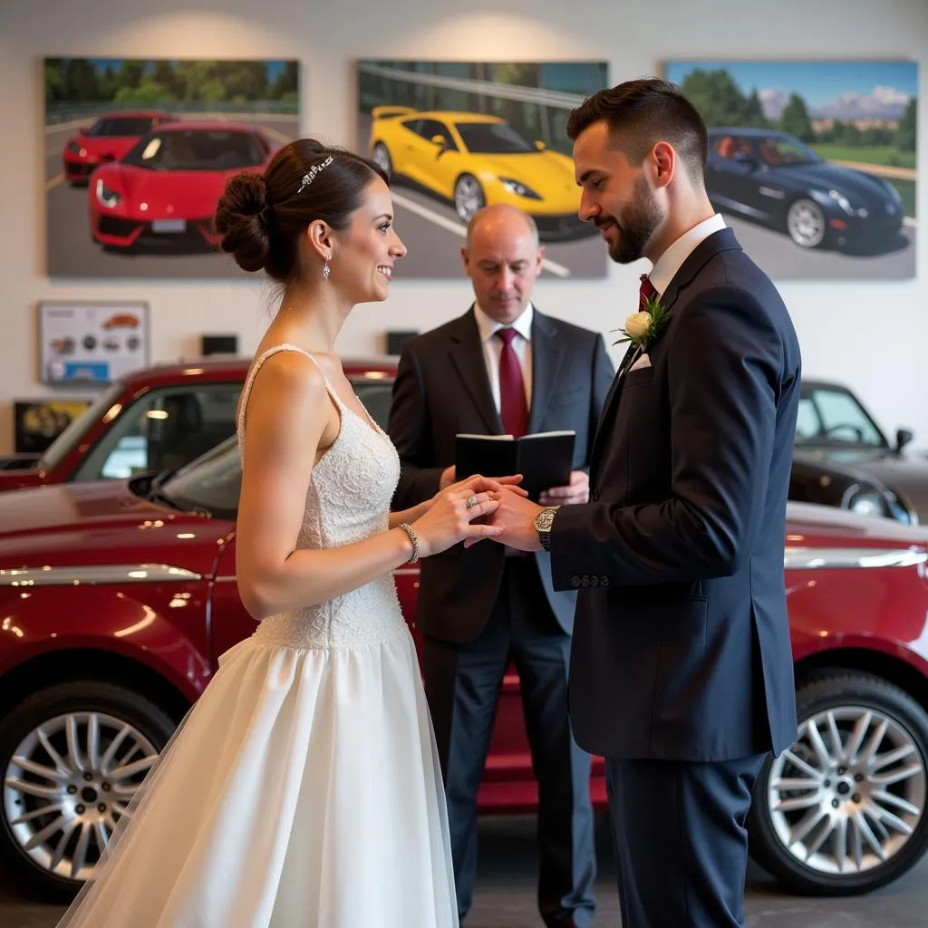 Couple Exchanging Car-Themed Vows