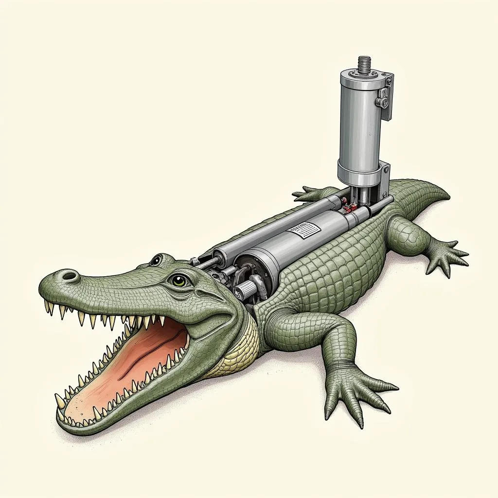 Crocodile car jack lifting mechanism