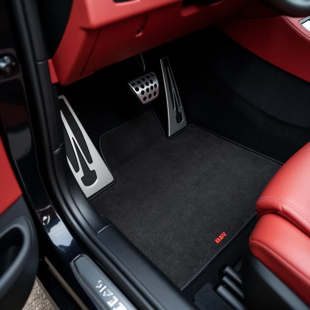 Custom BMW car mats enhancing a luxurious interior.