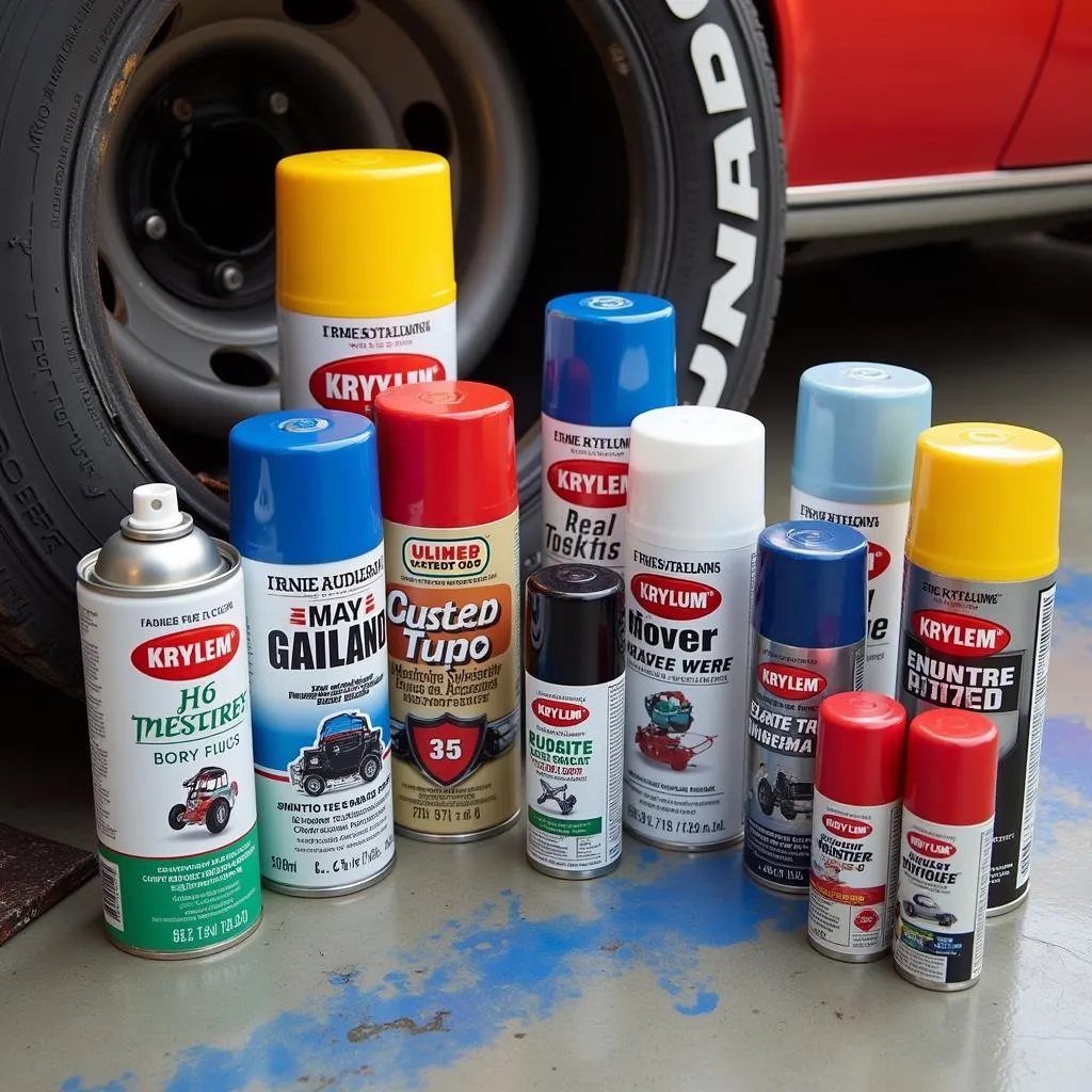 Spray paint cans for derby cars