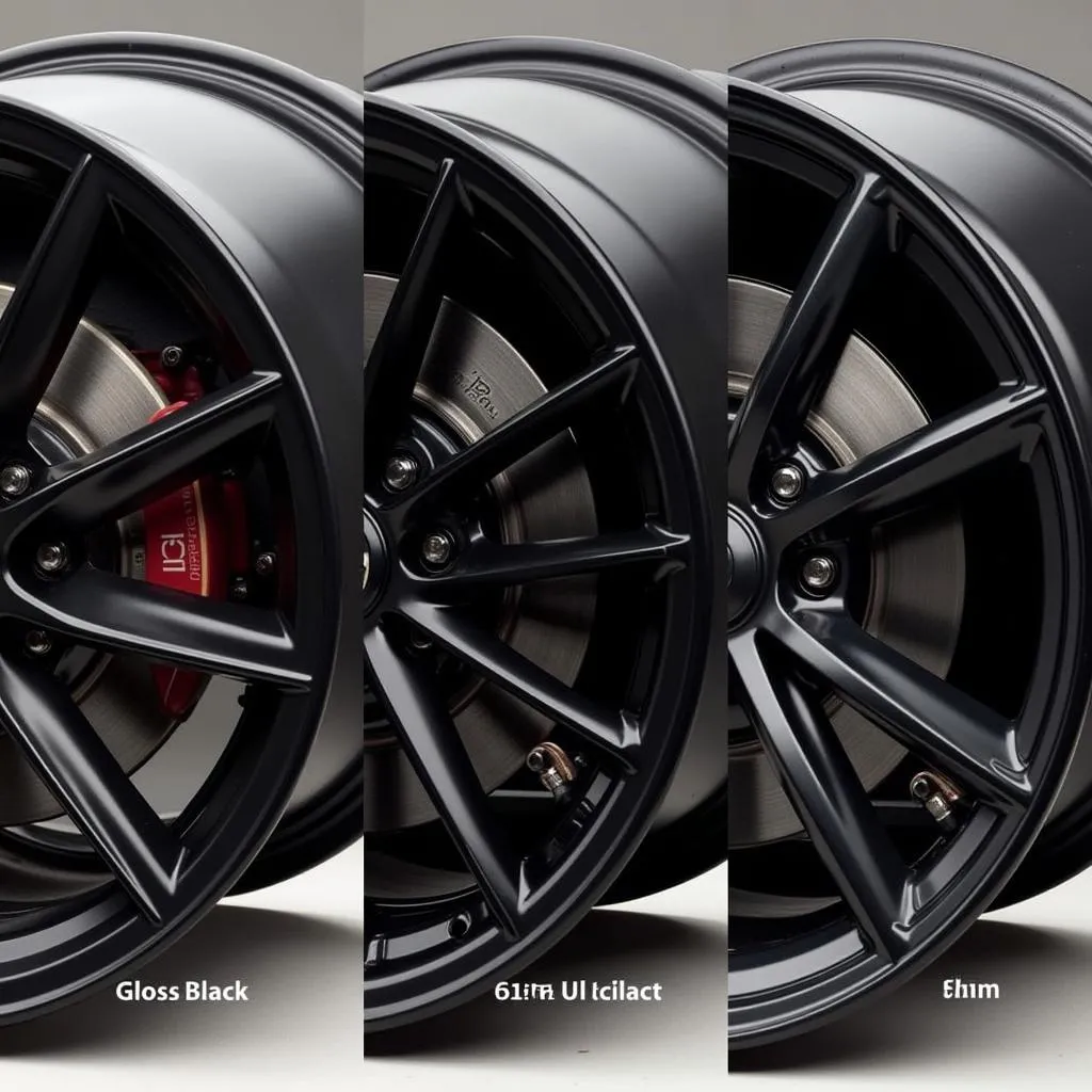 Black wheel finishes - Gloss, Matte, Satin