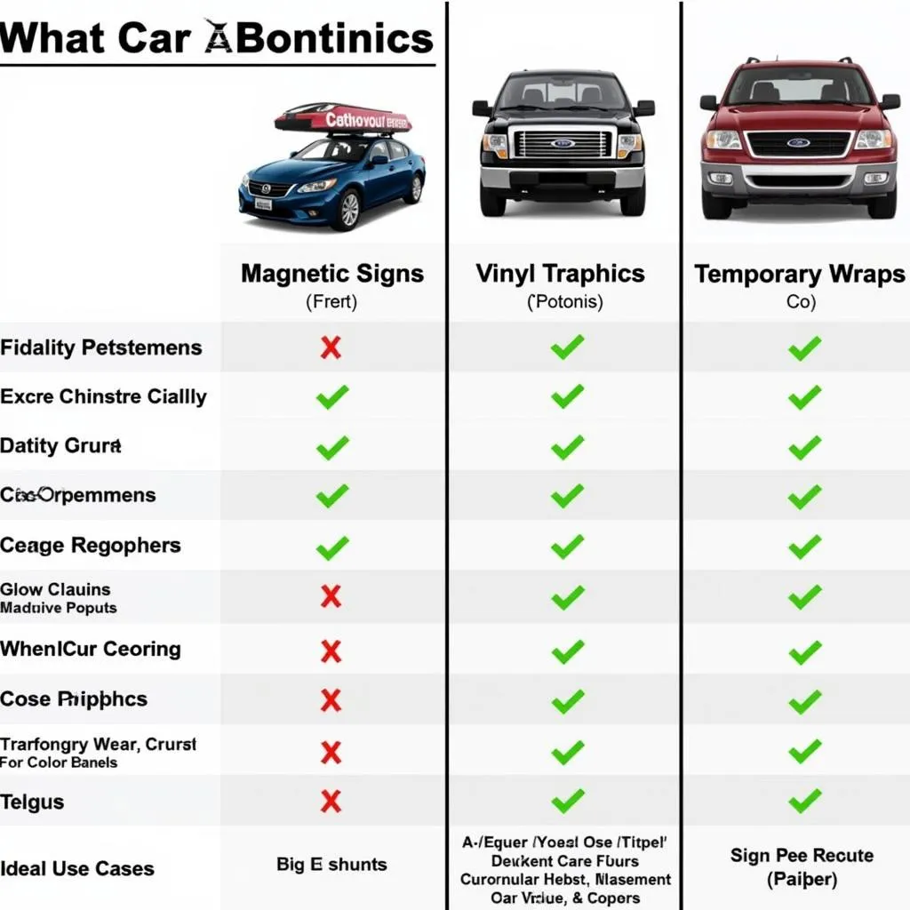 Different types of car advertising