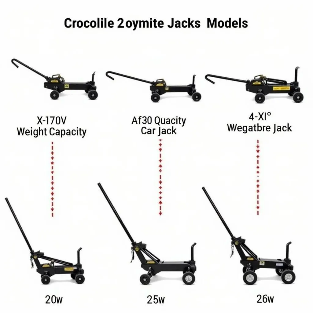 Different types of crocodile car jacks available