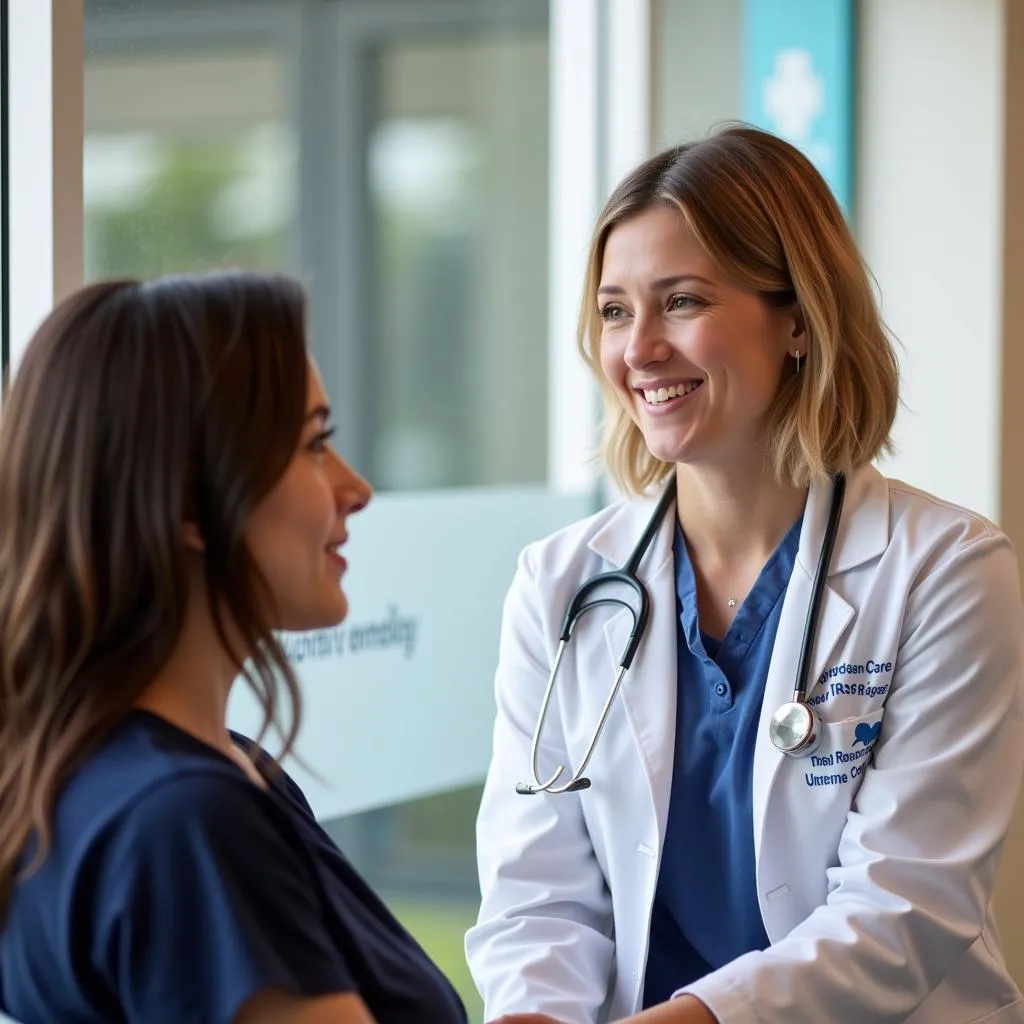 Doctor consulting with a patient at Ellis Urgent Care