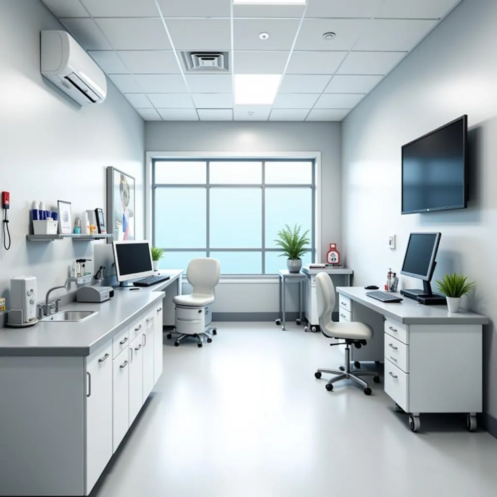 Well-equipped exam room at Ellis Urgent Care