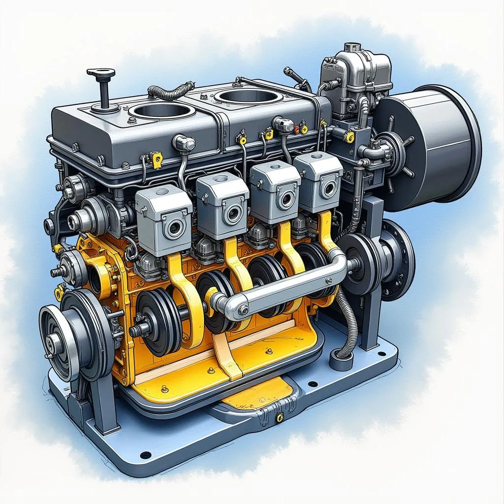 Car Engine Lubrication System