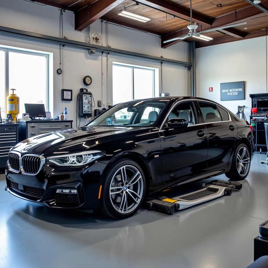 European Car Undergoing Repair at California Care Center