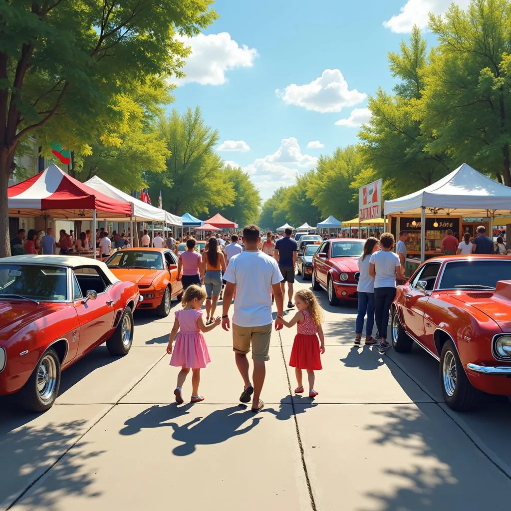 Families Enjoying the North Jax Baptist Church Car Show