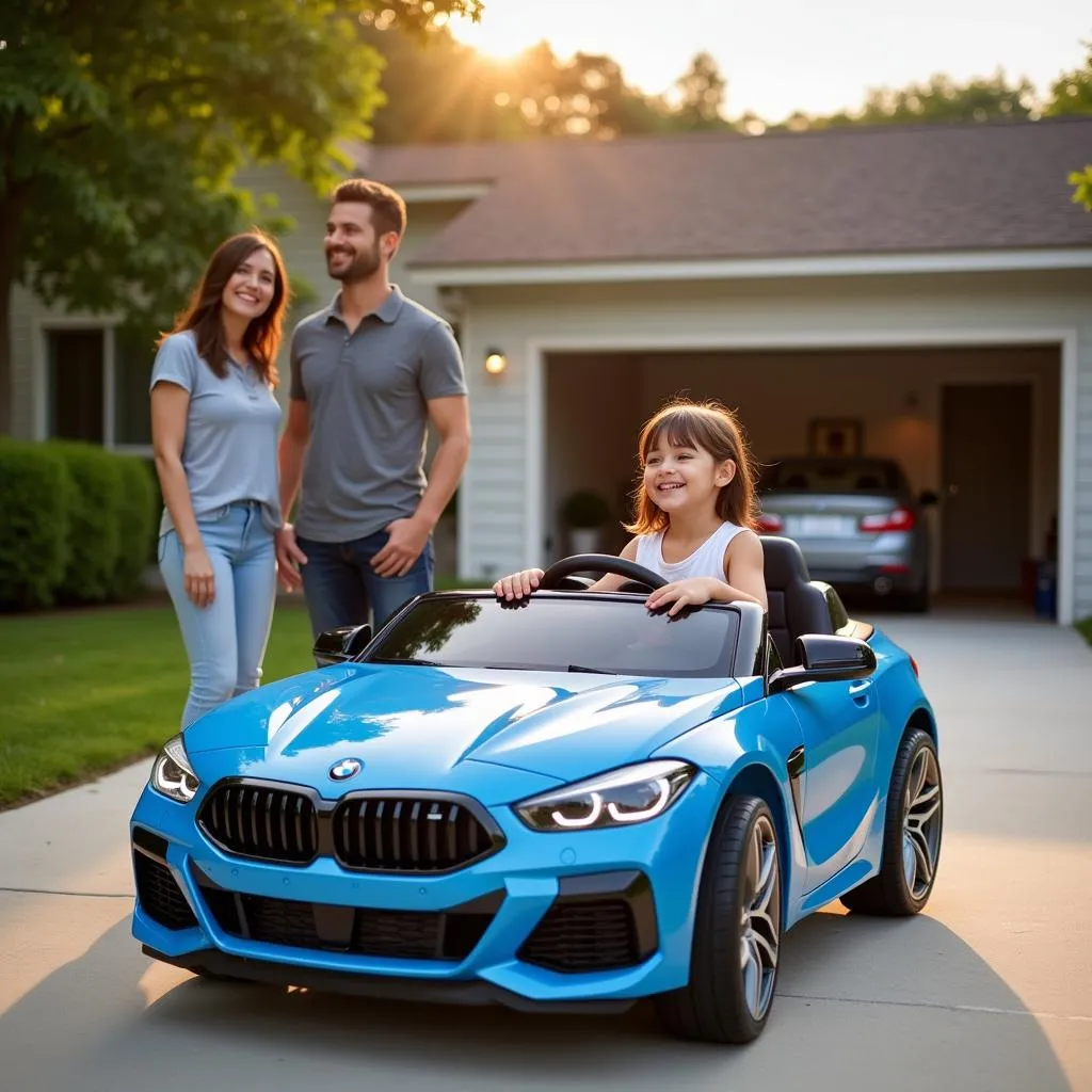 Family Enjoying Kids' BMW