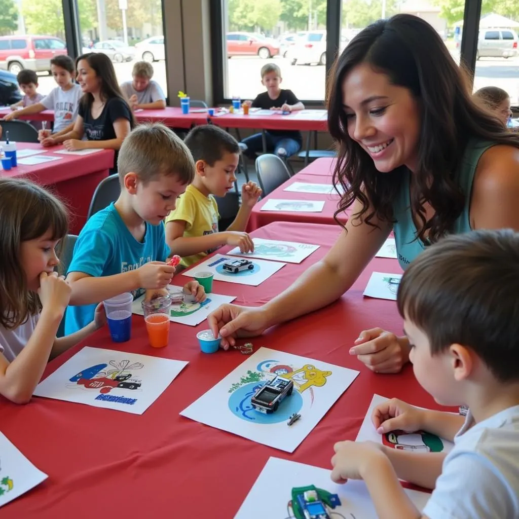 Families Enjoying the Brea Car Show