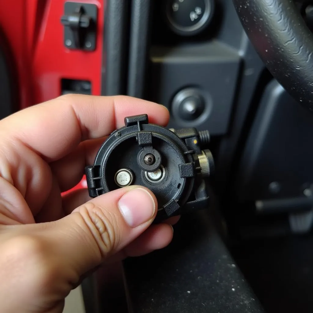 Faulty car headlight switch