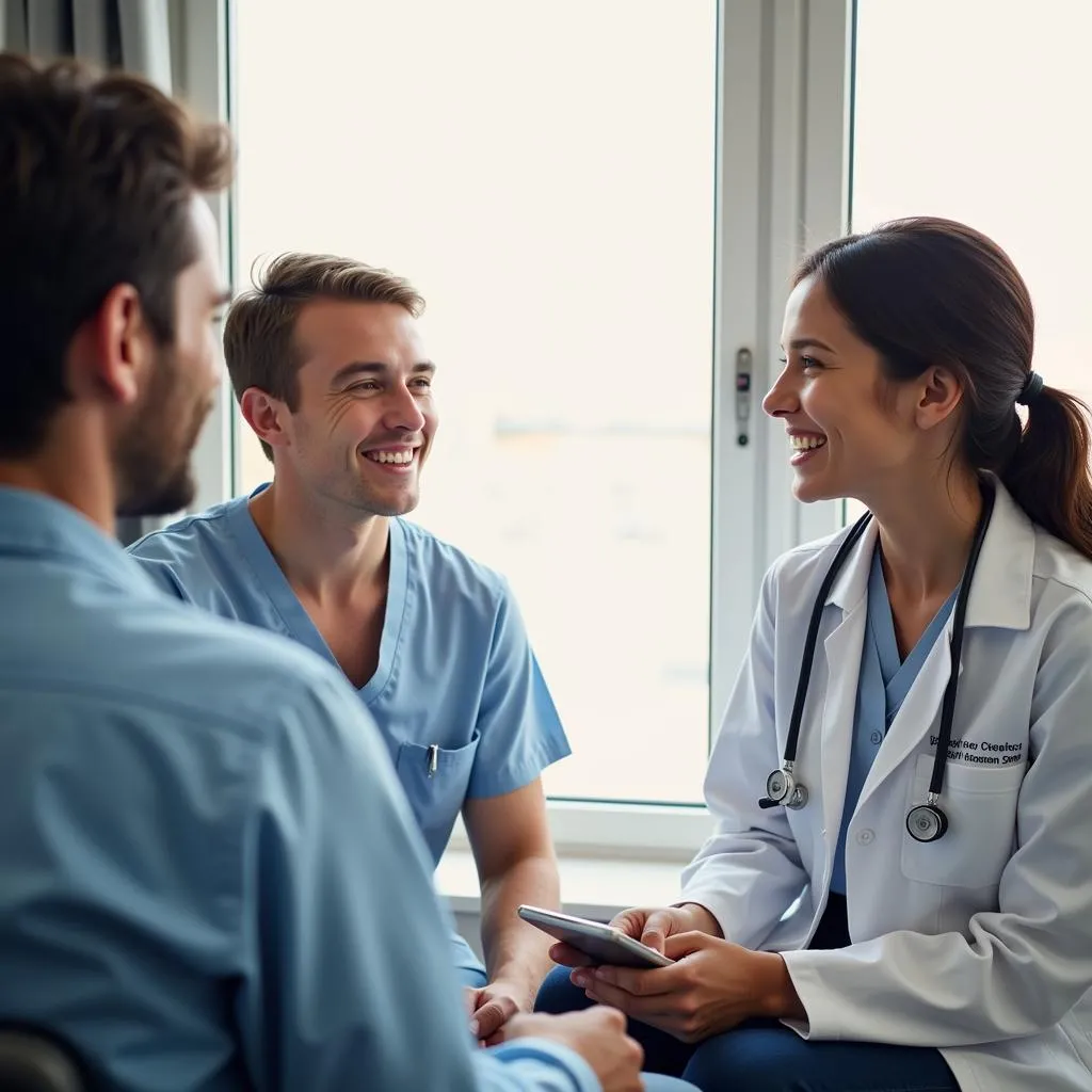 Family doctor talking with patient in Beckley WV