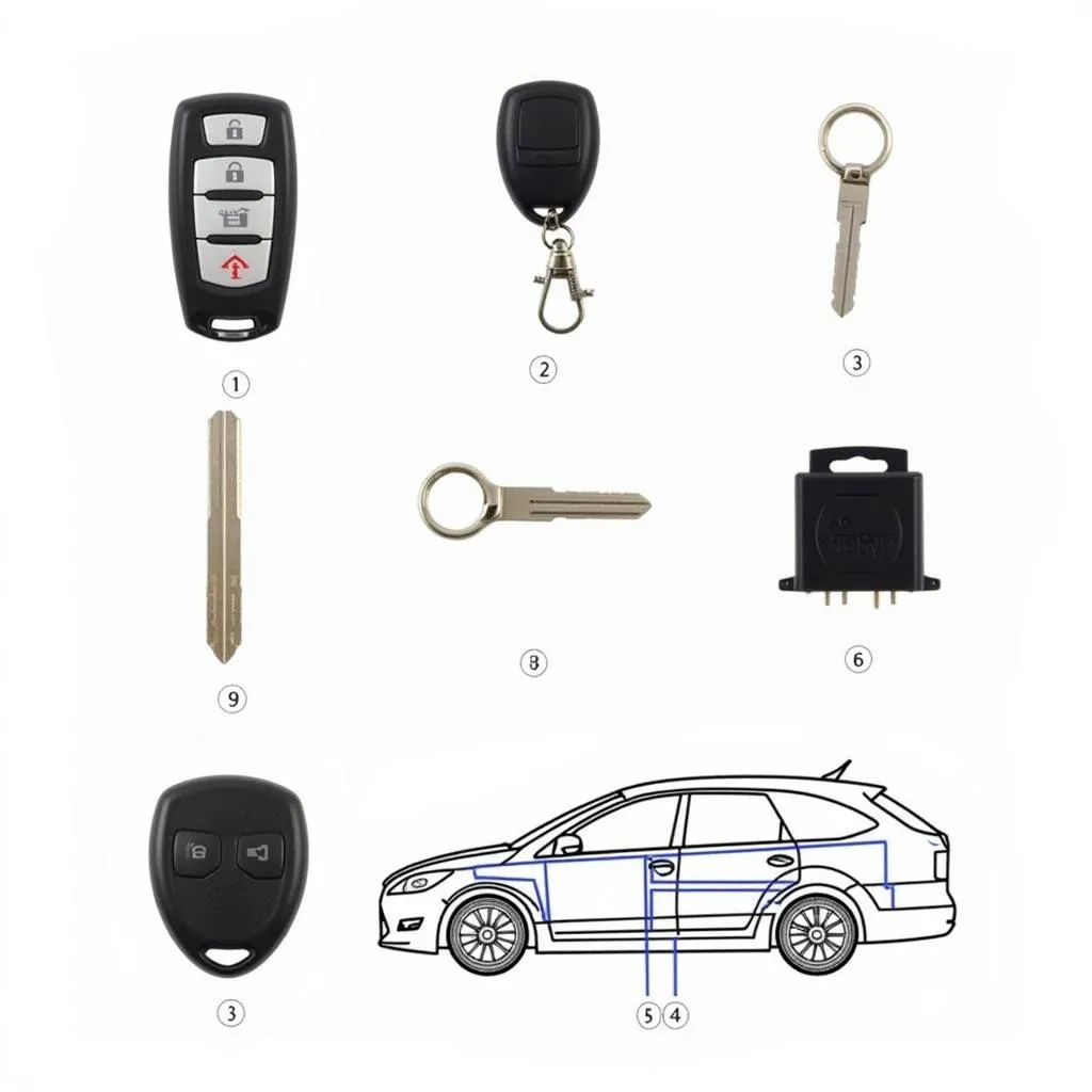 Ford Focus Remote Control Car Key Components