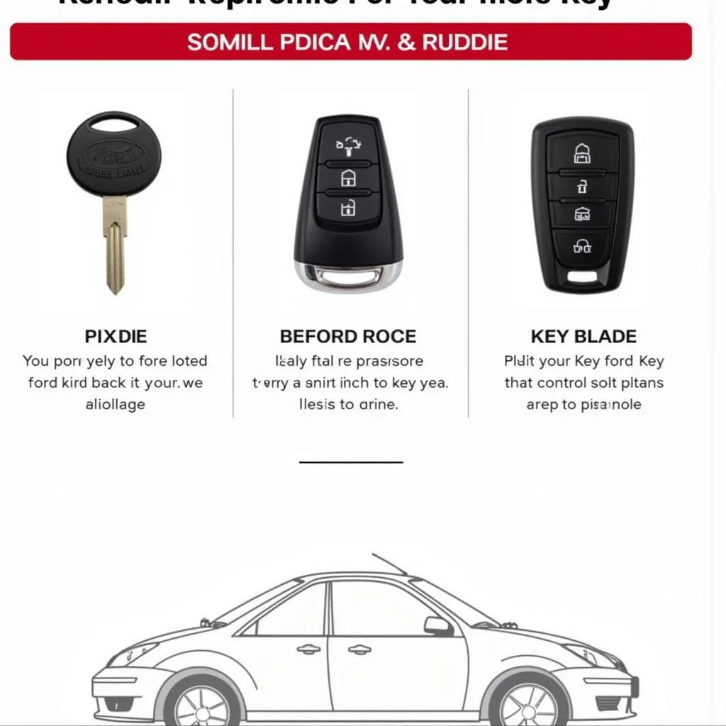 Ford Focus Remote Control Car Key Replacement