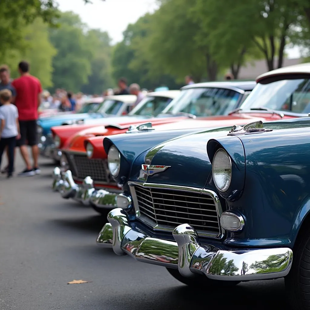 Classic cars on display at Gretna Car Show