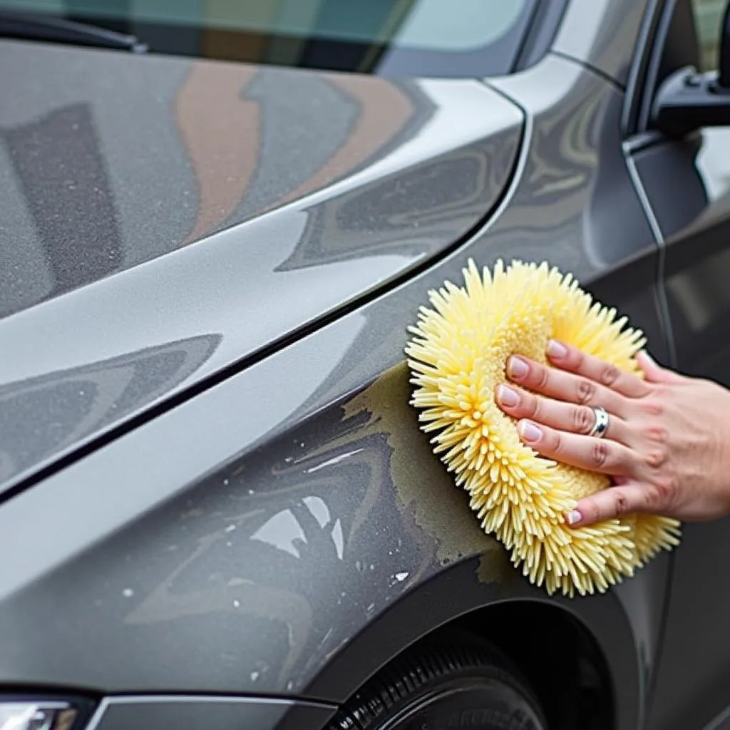 Gunmetal Grey car paint clean