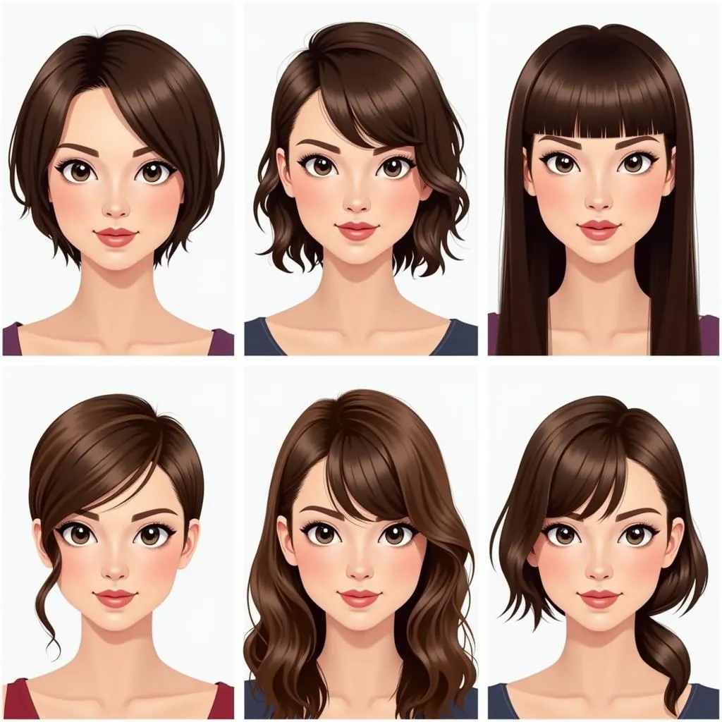 Various Hairstyles Suitable for Oval Faces