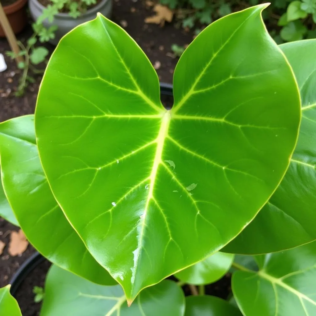 Healthy Philodendron Burle Marx leaves