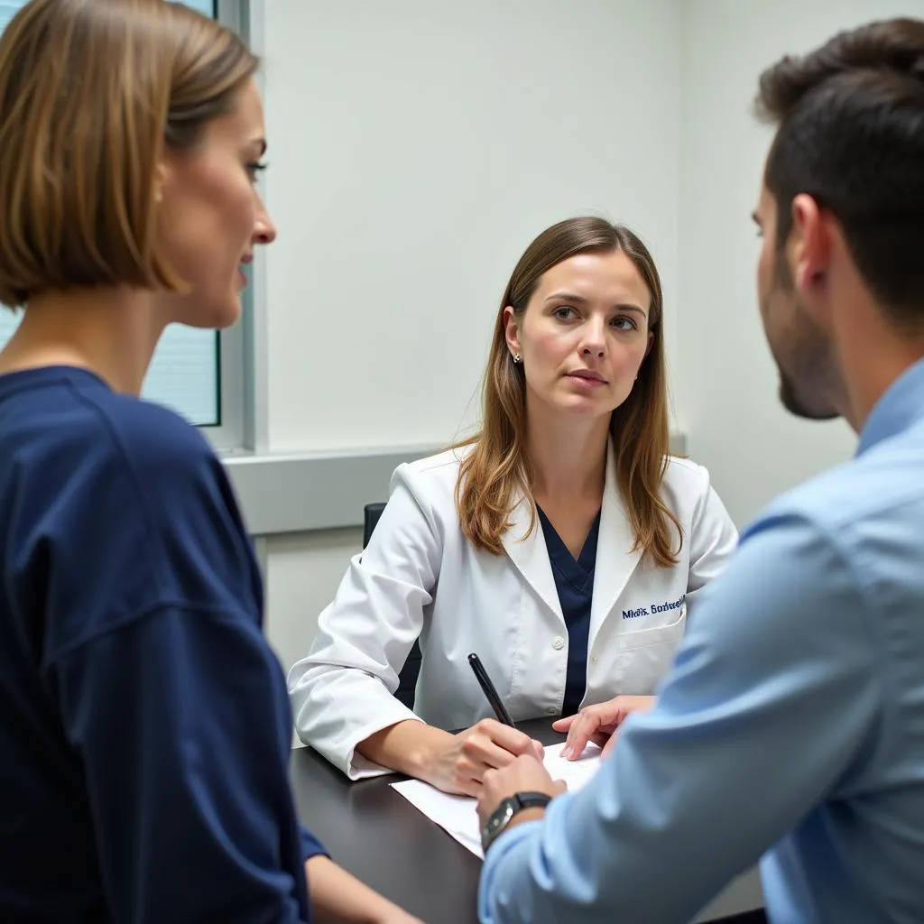 Doctor consulting with patient at Lahey Burlington Acute Care